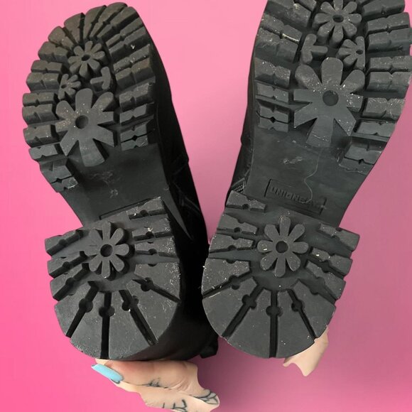 Unionbay Black faux leather platform ankle boots - Picture 4 of 5